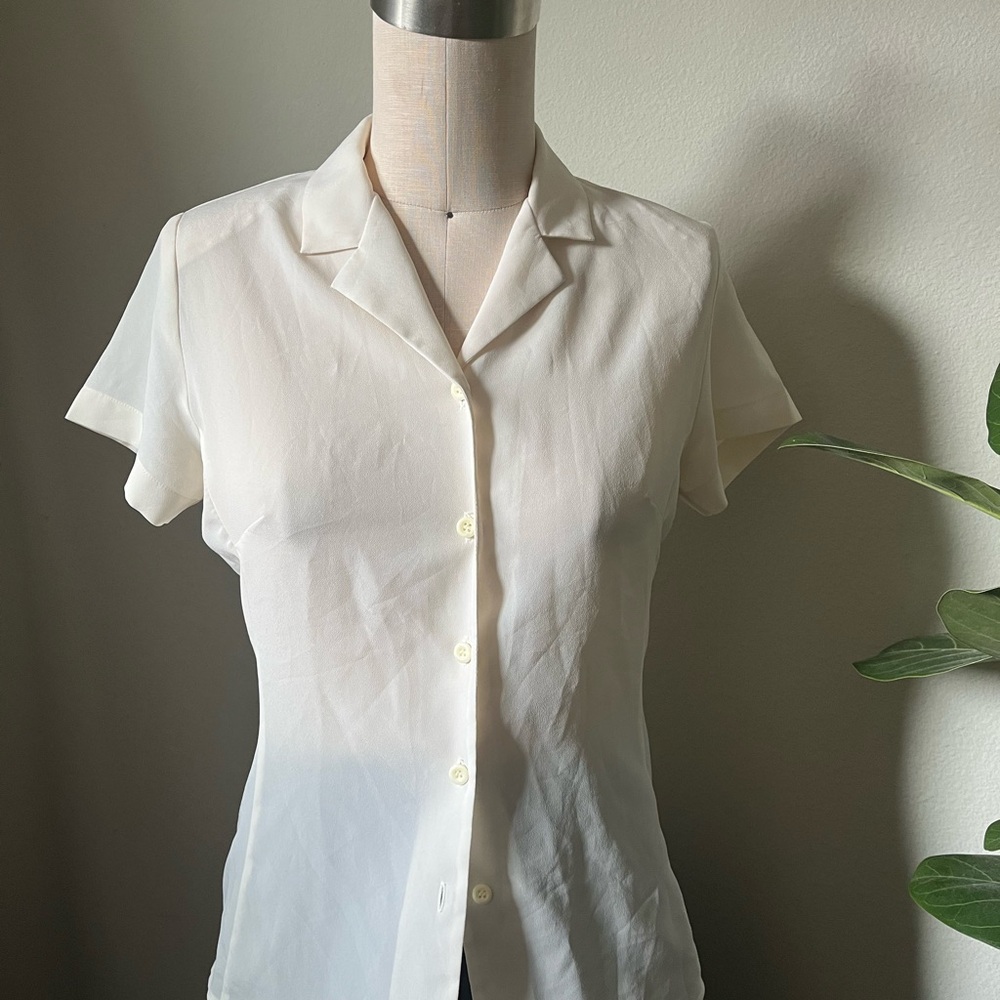 Women's Classic White Button-Up Shirt